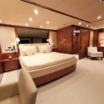 Luxurious master suite Sunseeker superyacht to charter
