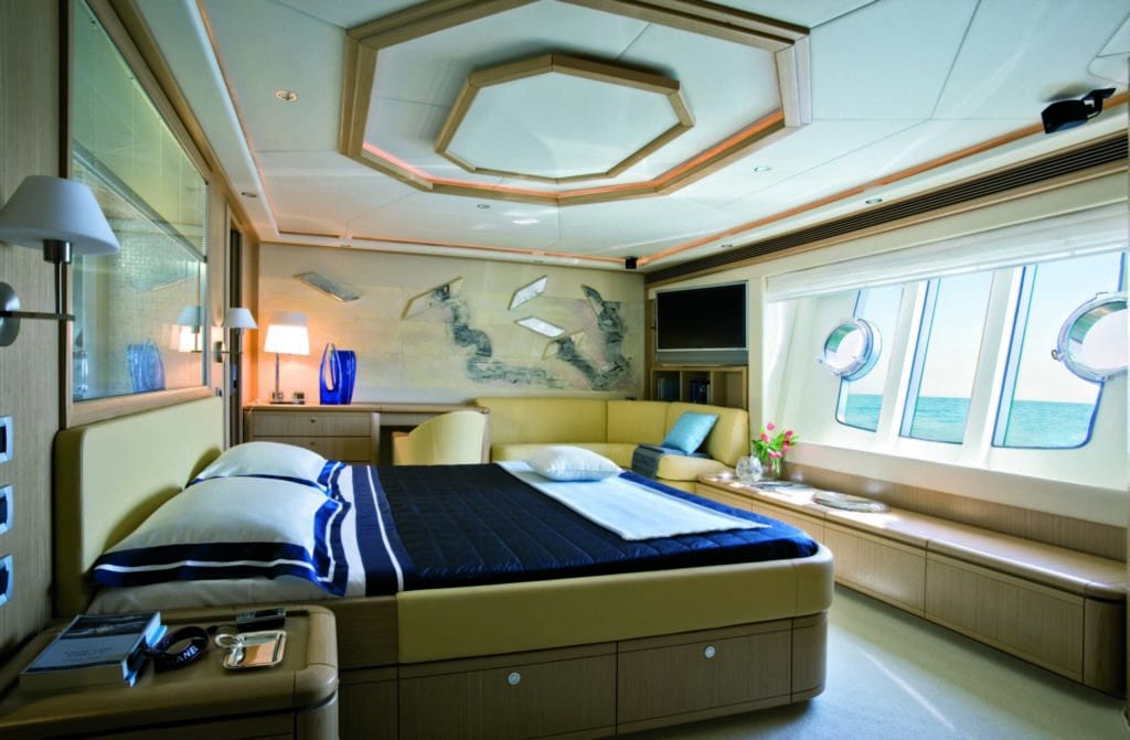 Superyacht charter master cabin
