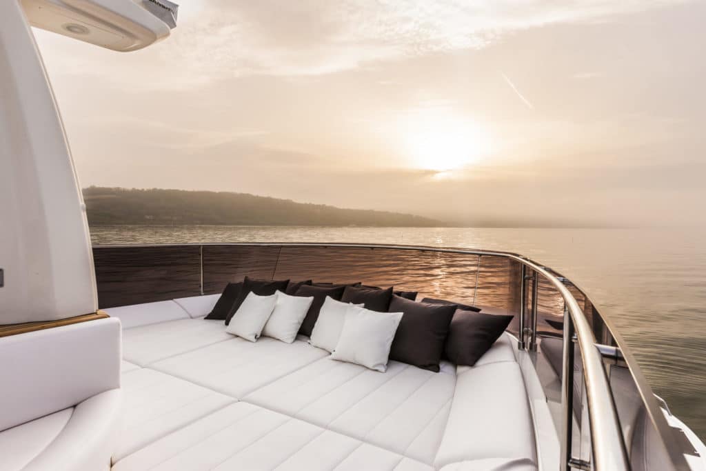 Luxury super yacht charter sun loungers