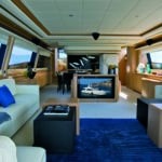 Stunning salon onboard Maxi Beer yacht for charter