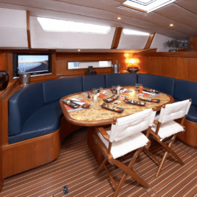 Noheaa sailing yacht charter salon