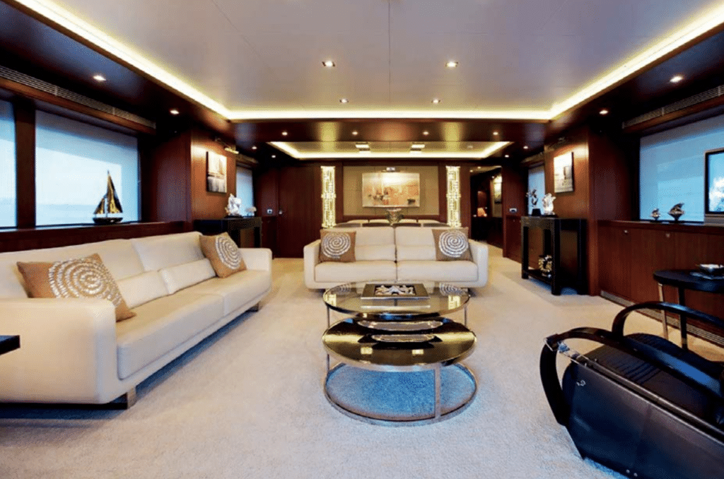 salon luxury super yacht charter Greece