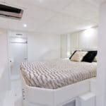 luxury catamaran charter bedroom