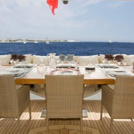 Dinner on a superyacht Cannes