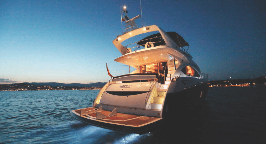 Lazy P Sunseeker yacht to charter South of France