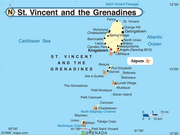 airports st vincent and the grenadines