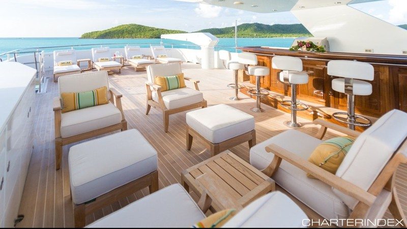 Burger Yacht Charter MIM sun deck seating