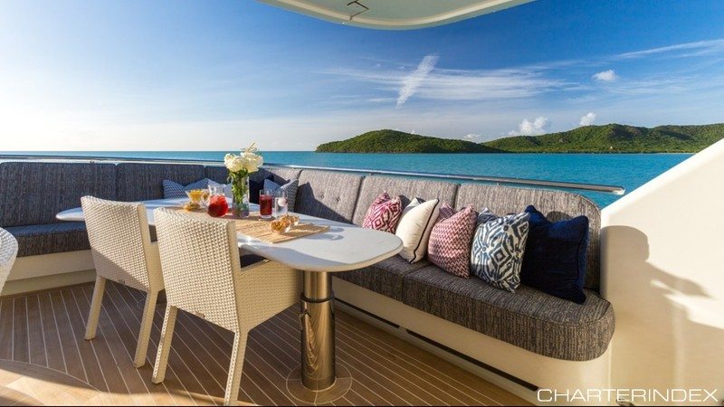 Burger Yacht Charter MIM aft seating
