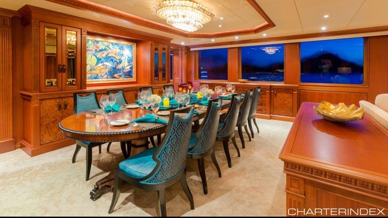 Burger Yacht Charter MIM interior formal dining