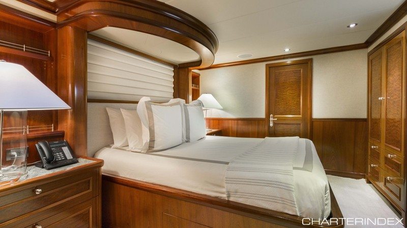 Far From It yacht VIP cabin