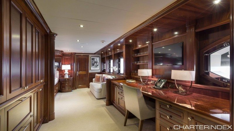 Far From It yacht master suite office