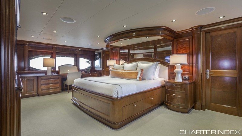 Far From It yacht master suite
