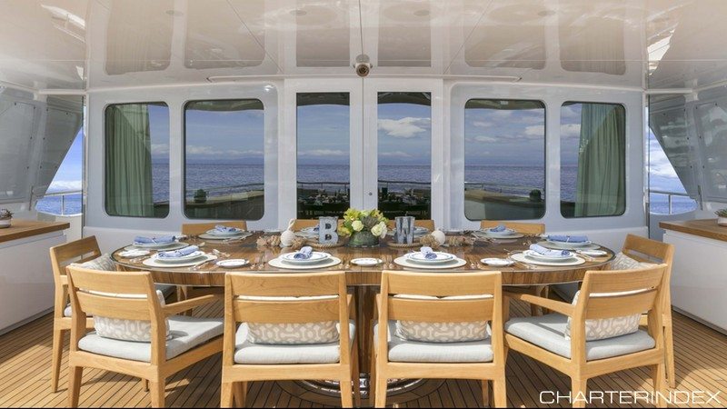 Feadship Broadwater aft dining