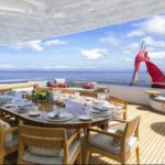Feadship Broadwater panoramic dining