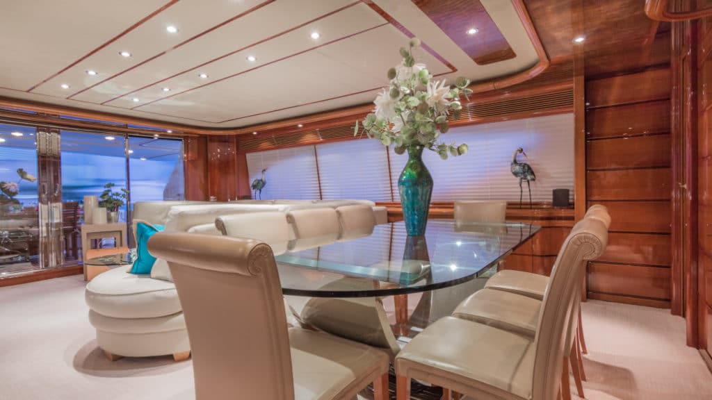 Paradise Ferretti 94 for charter dining