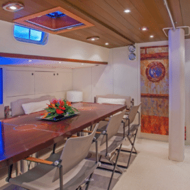 Cantiere Ferri Sailing Yacht Charter dining