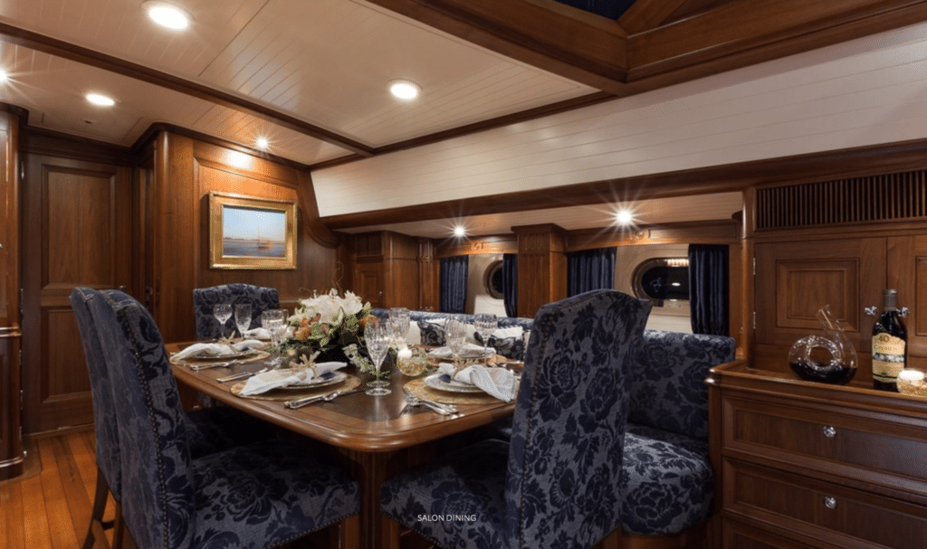 Alloy Yachts Marae dining table