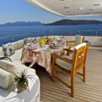 Siar Moschini O'Rion Charter Yacht aft dining