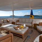 Benetti charter yacht Starfire aft seating
