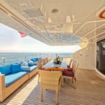 Ferretti Yacht for Charter Anne Marie aft deck