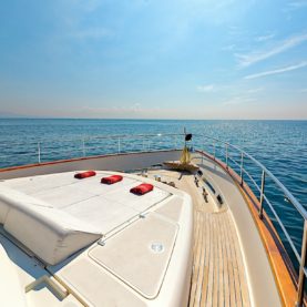 Ferretti Yacht for Charter Anne Marie bow sunpads