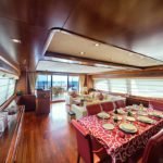 Ferretti Yacht for Charter Anne Marie salon