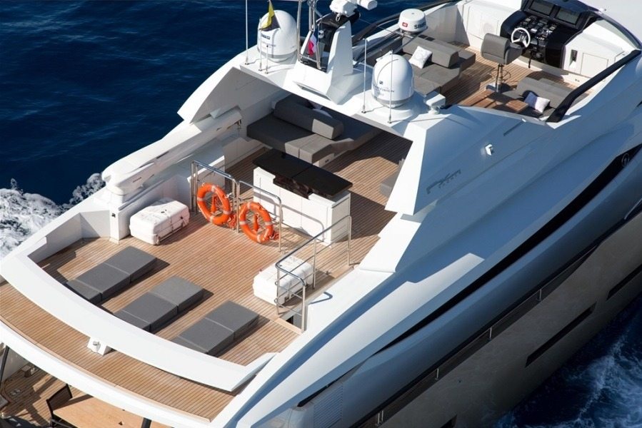 Italian Riviera yacht charter Keros Island sundeck