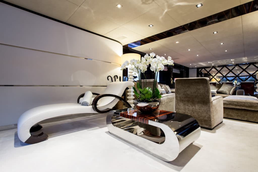 Manifiq yacht charter main salon detail