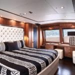 Sunseeker Charter Yacht Black & White master
