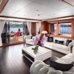 Sunseeker Charter Yacht Black & White salon