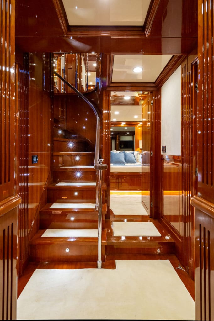 Stairs in yacht