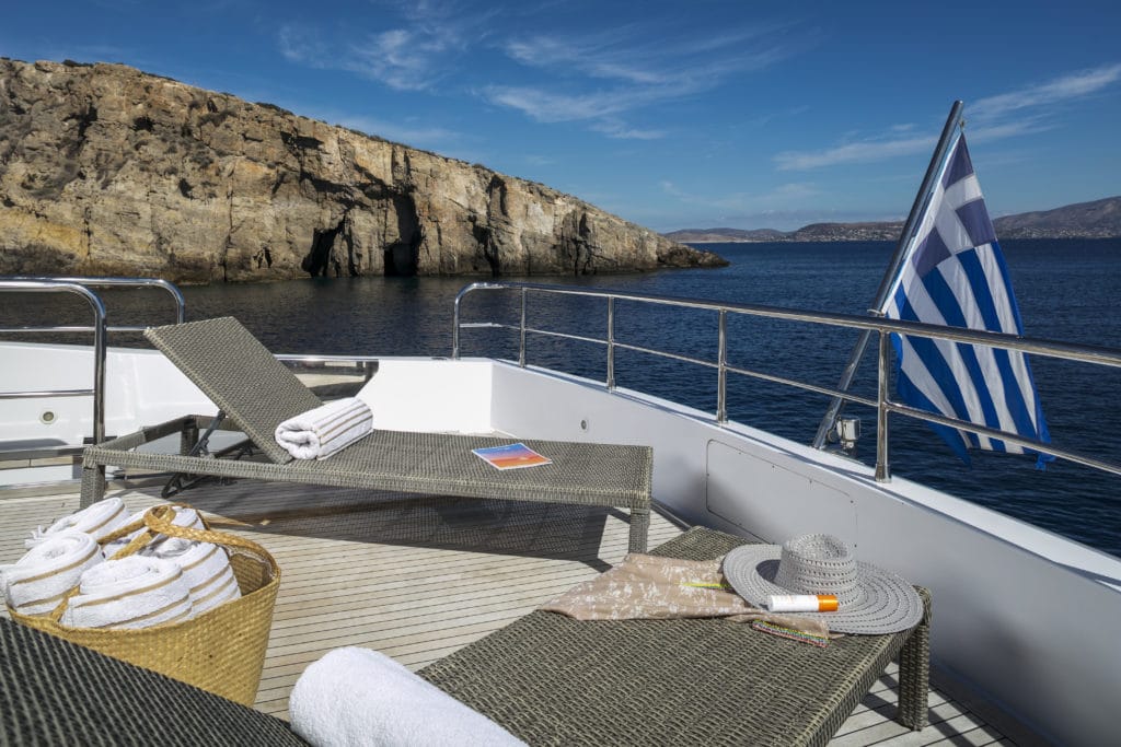 Sunbathing Area on Yacht