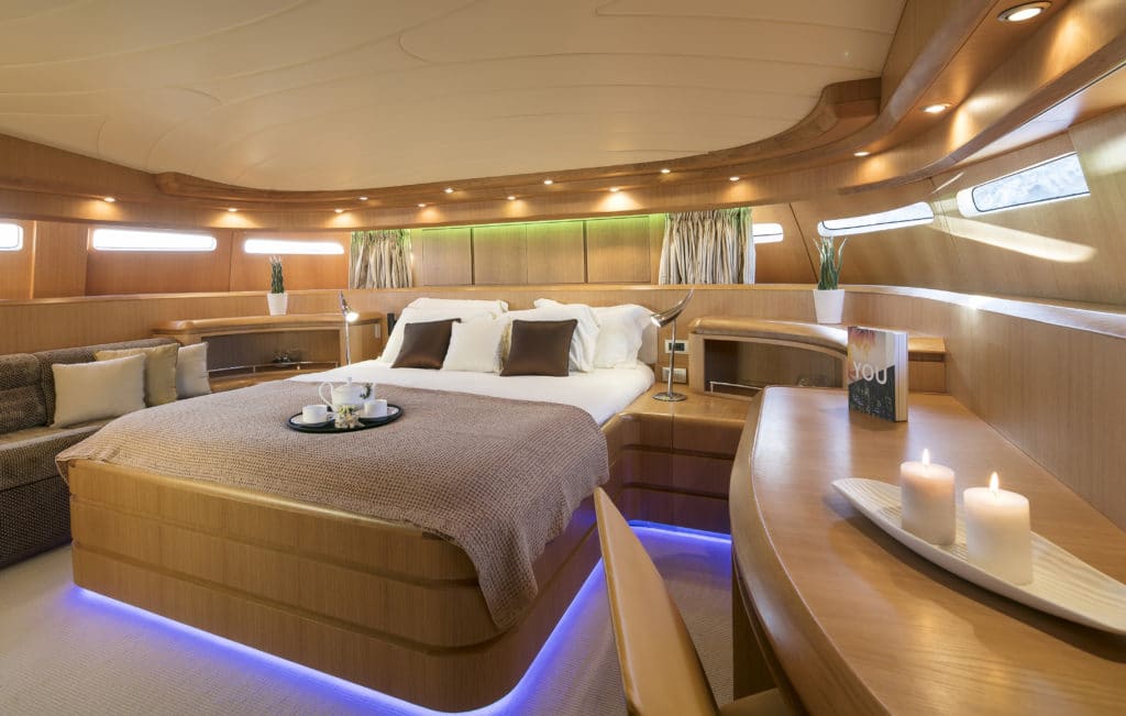 Bedroom on Luxury Yacht