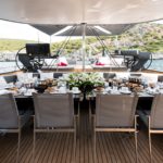 Sailing yacht Rox star - dinner table