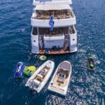 Superyacht Marla with tenders and toys