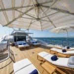 Galaxy yacht sun deck loungers