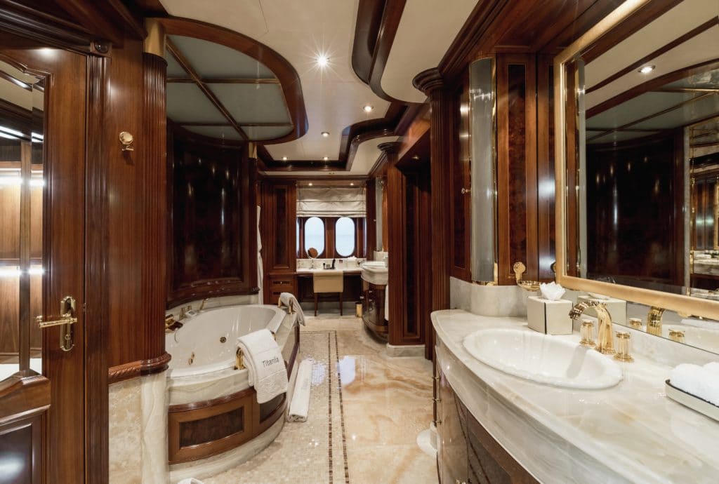 Super yacht Titania bathroom
