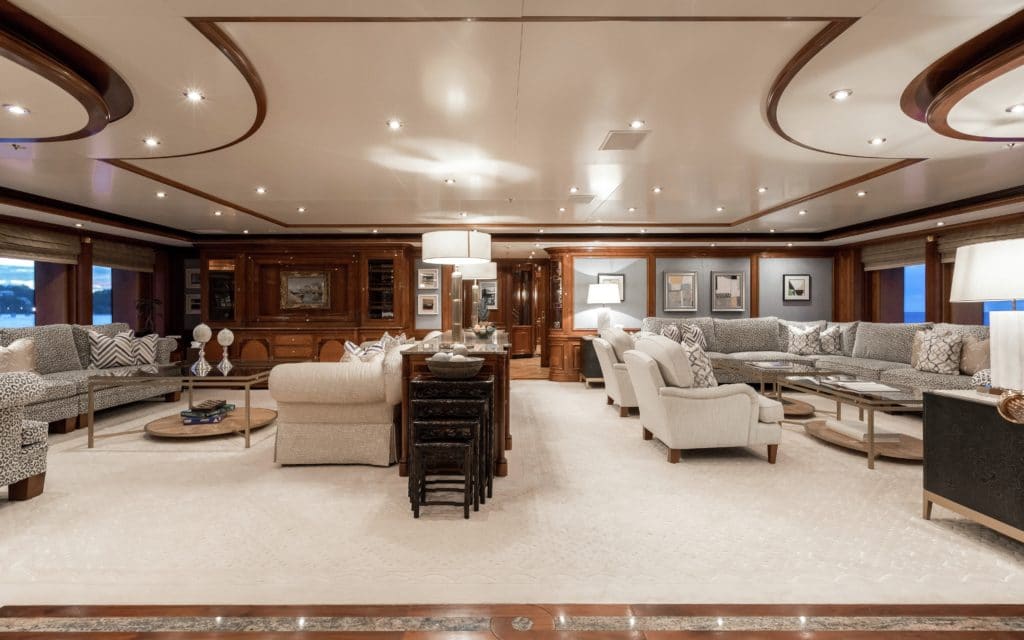 Super yacht Titania inside interior