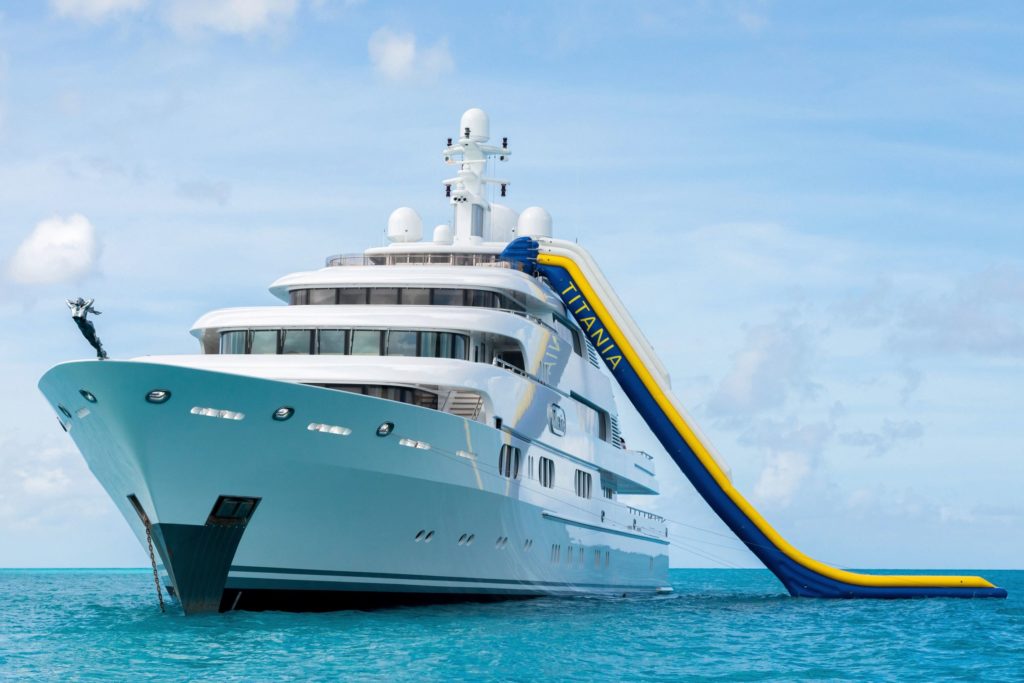 Super yacht Titania slide